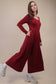 Wide Leg Solid Knit Casual Jumpsuit