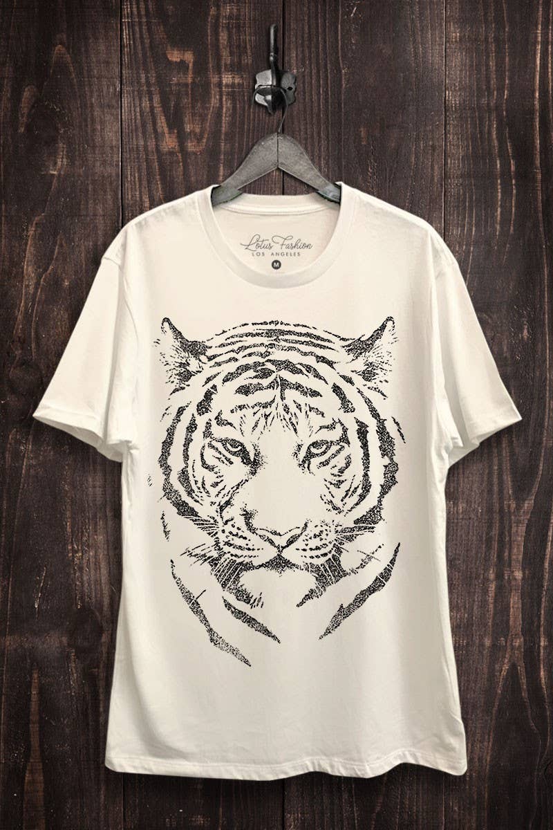 Tiger Face Graphic Top