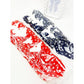 Blue and Red Star Long Tail Bow Hair Clip Set