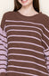 Pink and Brown Striped Sweater