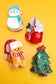 CHRISTMAS TREE SANTA SNOWMAN HAIR CLAW CLIPS | 40H939