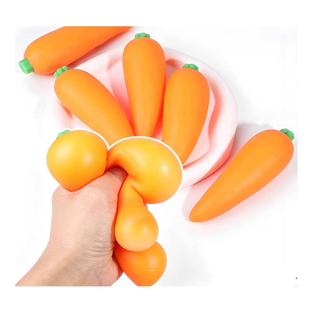12PCS - Carrot Squeeze Squishy Stress Relief Toy