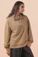 Mock Neck Mineral Washed Knit Causal Top