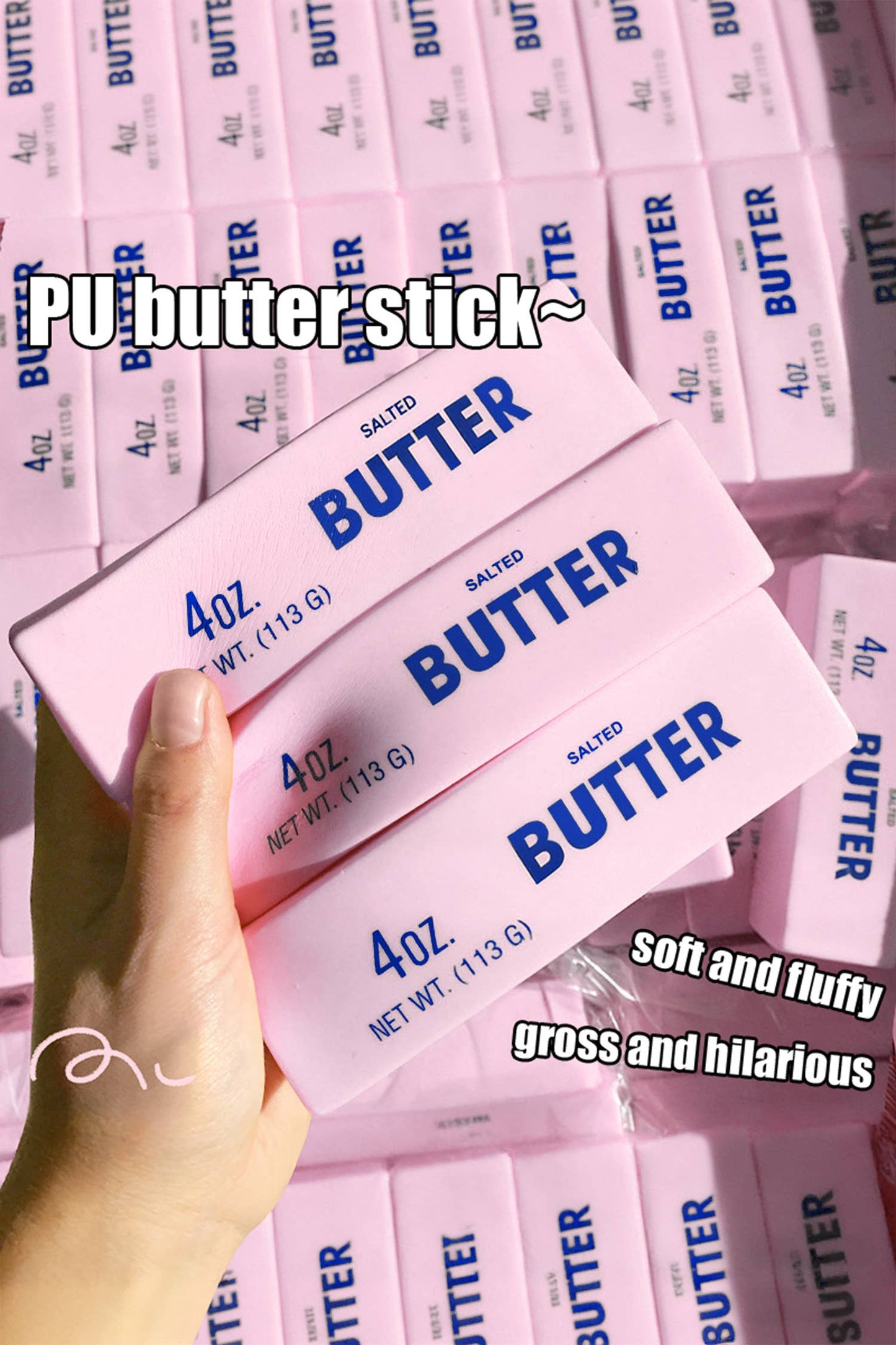 Realistic PU Butter Stick Stress Relief Toy Gifts