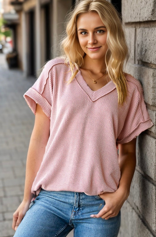 Solid Urban Ribbed Top