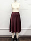Elastic High Waist Satin Maxi Skirt