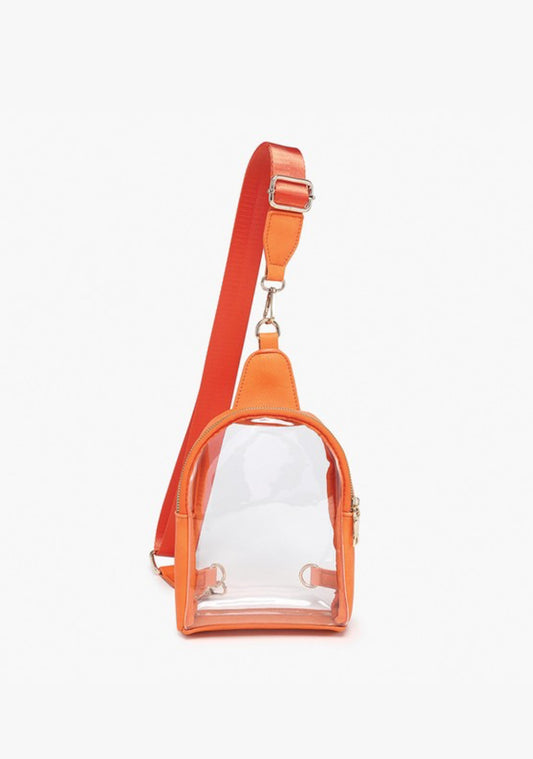 Orange Clear Sling Bag