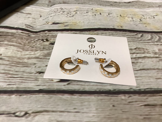 Mini checker hoop white