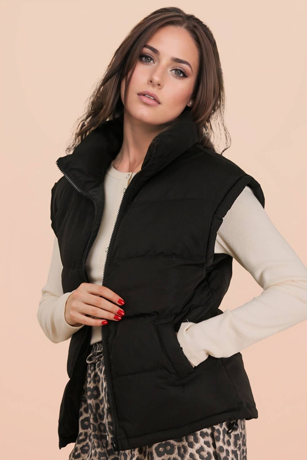 High Neck Casual Comfy Puffer Vest