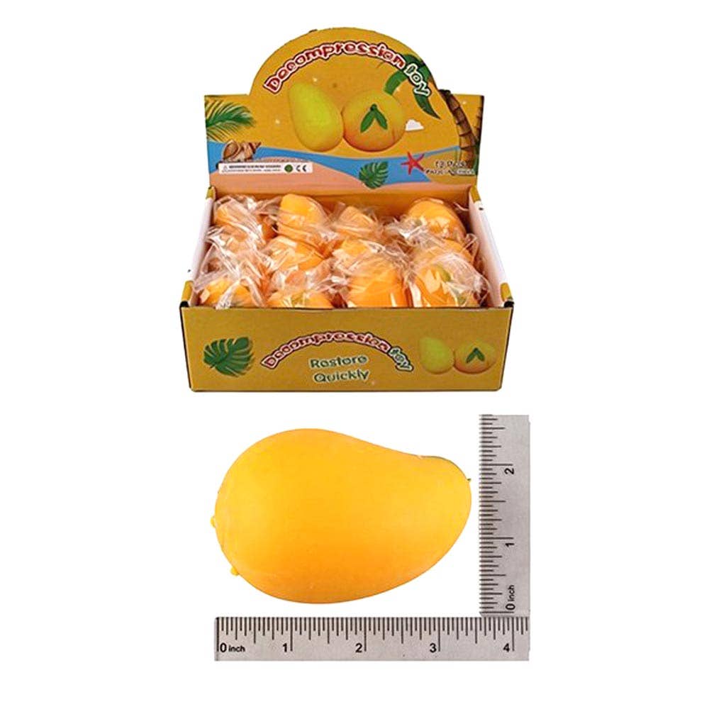 12PCS - Mango Squeeze Squishy Stress Relief Toy
