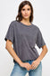 Blank Mineral Washed Long Cropped T-Shirt