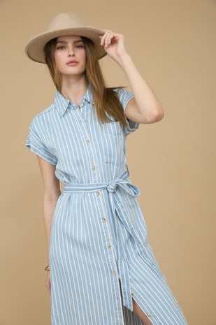Striped Midi Dress