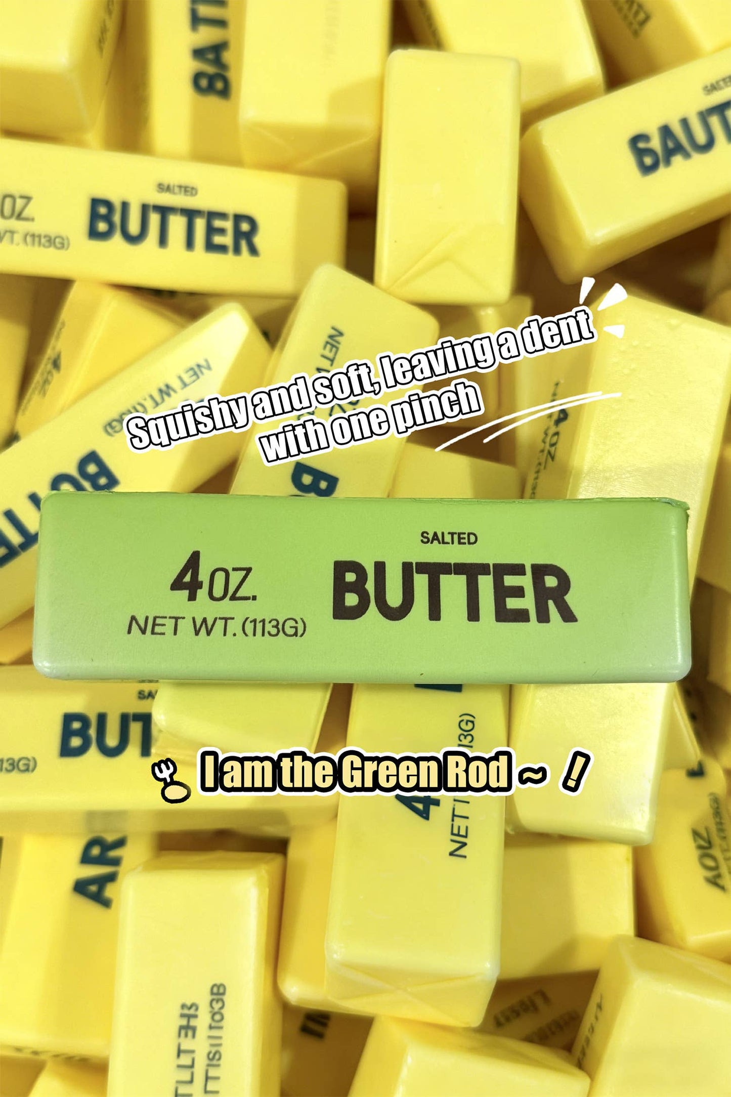 Realistic PU Butter Stick Stress Relief Toy Gifts
