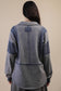 Mineral Washed Oversized French Terry Knit Top