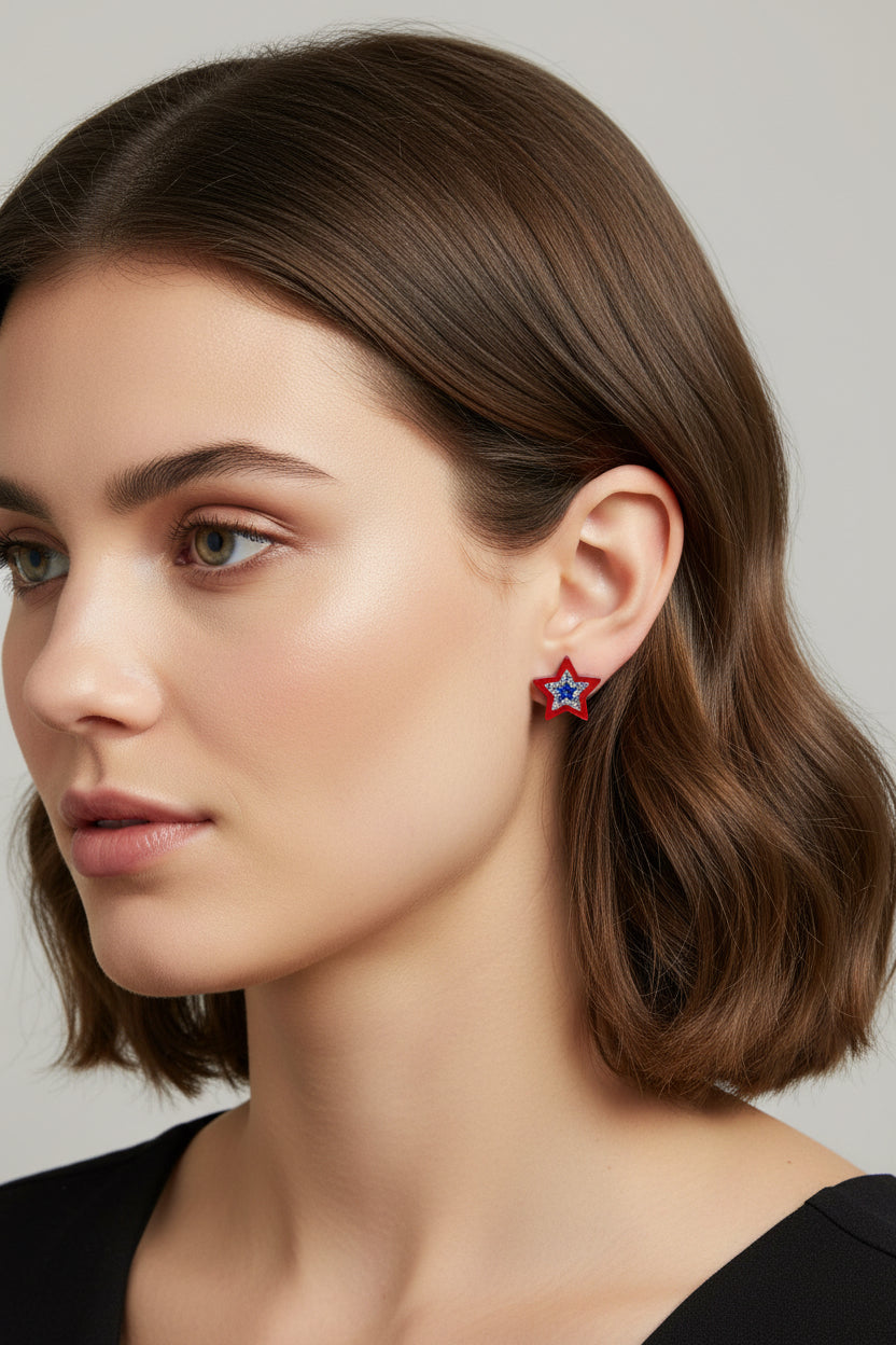 Fourth of July star earrings
