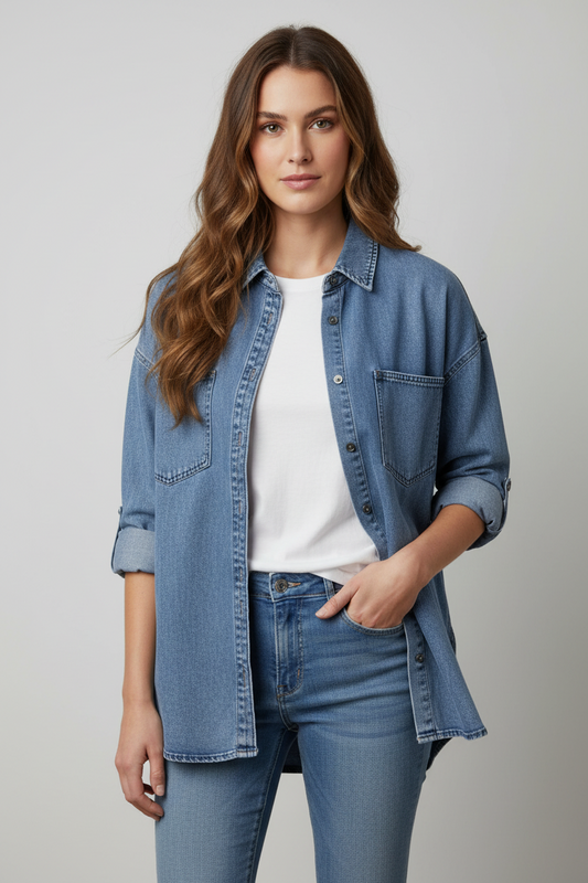 Washed Chambray Button Down