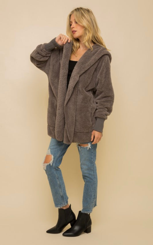 Faux Fur Hooded Jacket