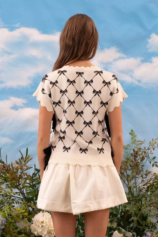 Bow Pattern Sweater