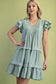 Tiered dress with pintuck