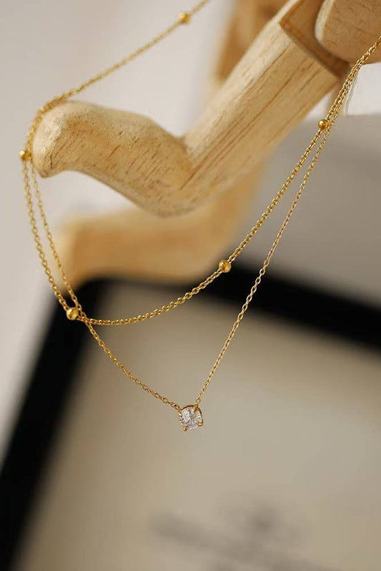 18K STAINLESS STEEL TARNISH FREE NECKLACE SET | 40NK382