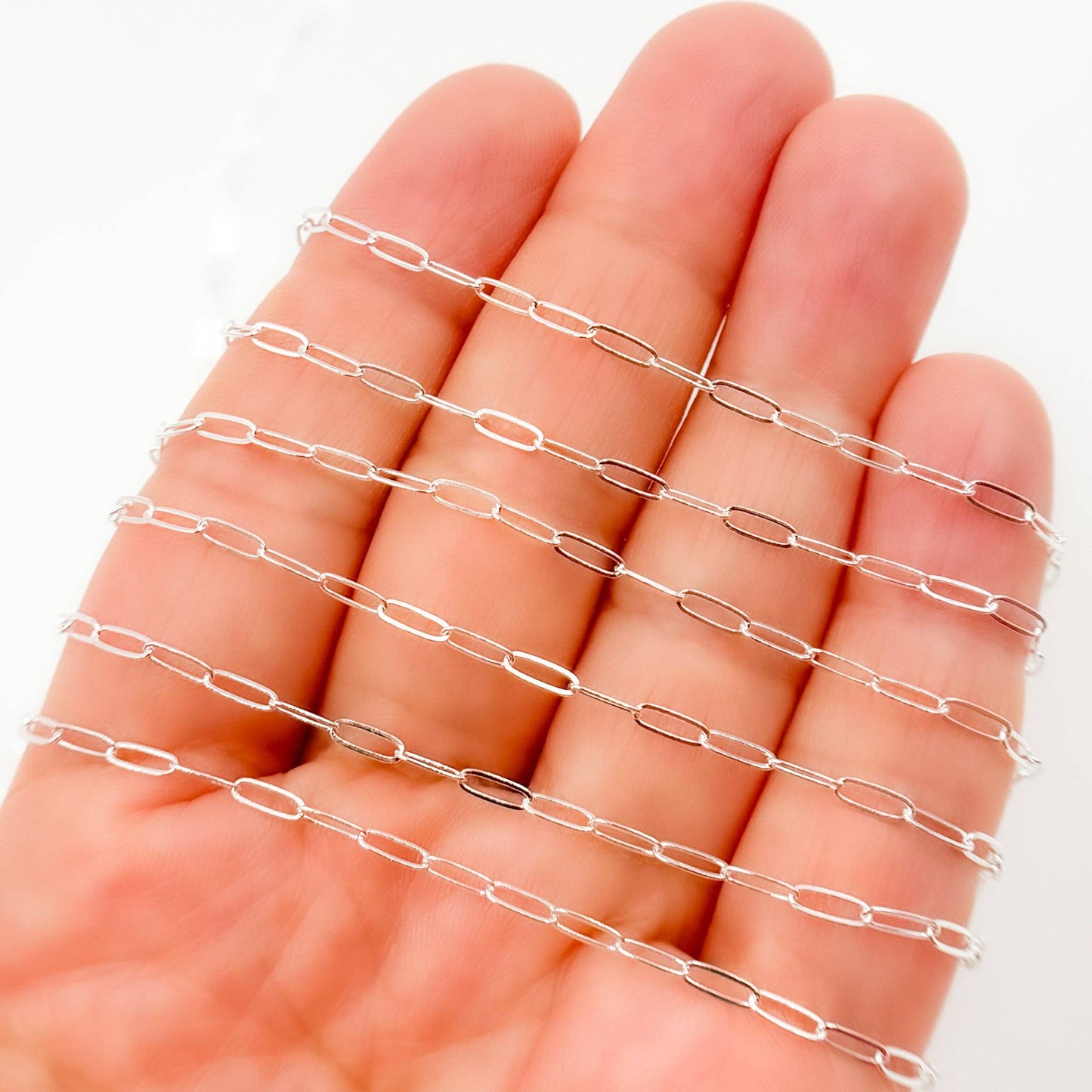 1606FSS. Sterling Silver Flat Paperclip Chain