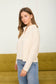 EXPOSED SEAM LONG SLEEVE TEXTURED KNIT POLO