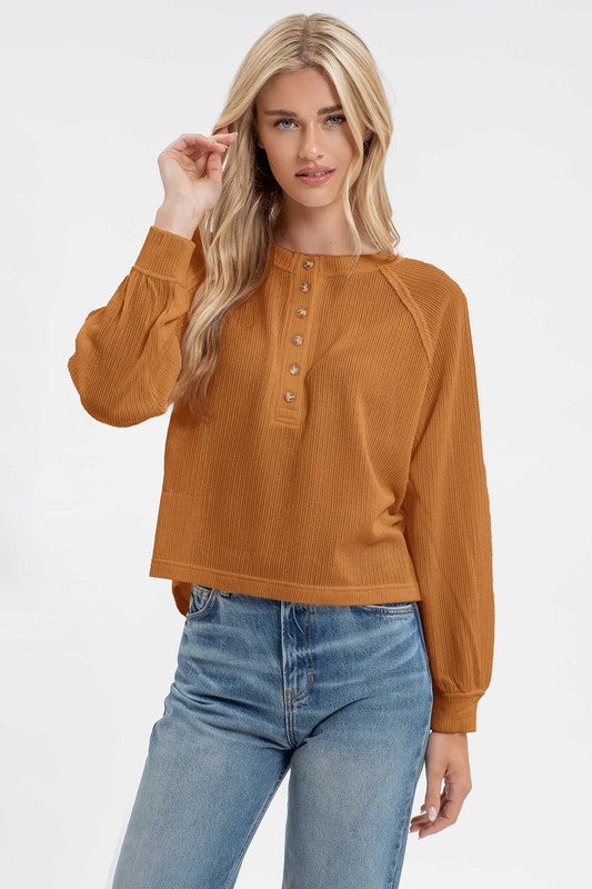 Raglan Henley Top