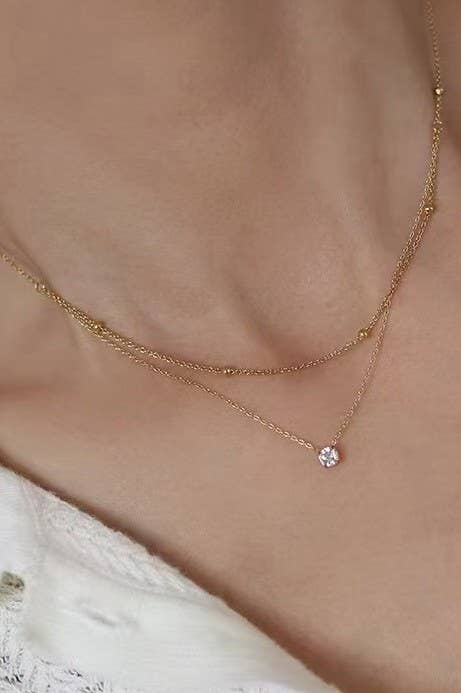 18K STAINLESS STEEL TARNISH FREE NECKLACE SET | 40NK382