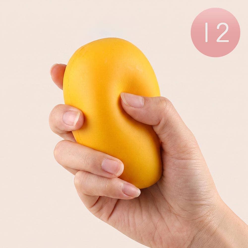 12PCS - Mango Squeeze Squishy Stress Relief Toy