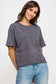 Blank Mineral Washed Long Cropped T-Shirt