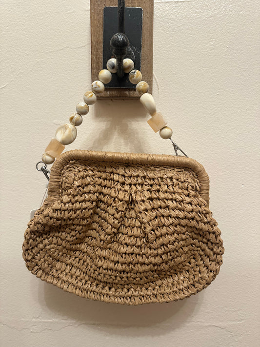 Woven Marble Strap Clutch