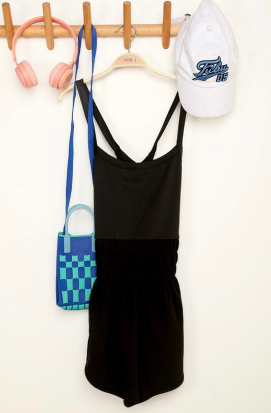 Solid Activewear Romper