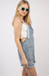 Washed Cotton Denim Romper