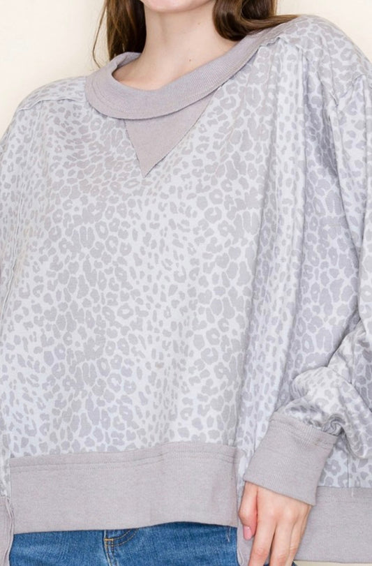Long Sleeve Leopard Top