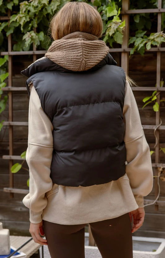 Reversible Zip Up Puffer Vest