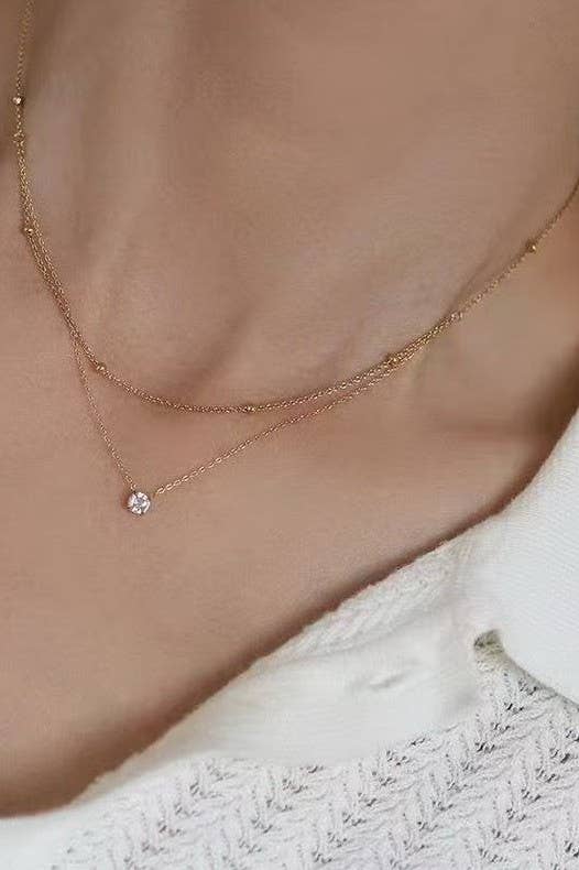 18K STAINLESS STEEL TARNISH FREE NECKLACE SET | 40NK382