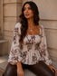 Floral Smocked Peplum Top