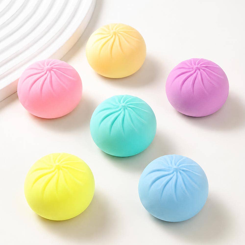 12PCS - Pastel Steamed Bao Bun Dumpling Squeeze Squishy Stress Relief Toy
