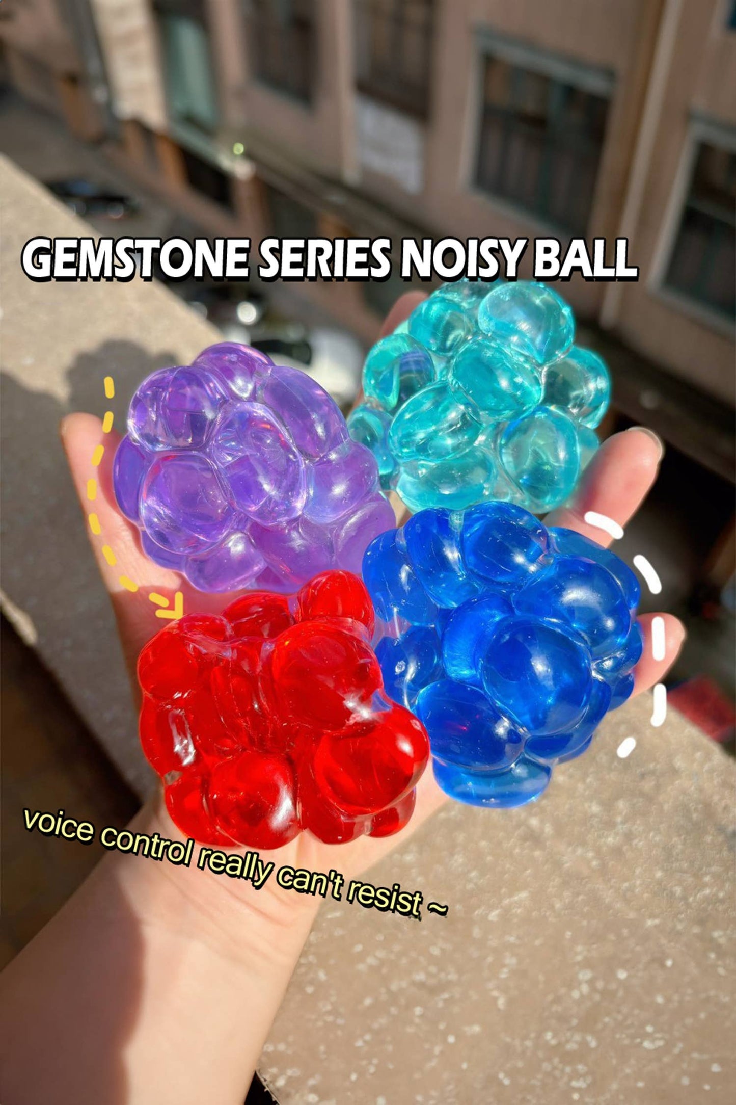 High Transparency Noisy Squeeze Ball Stress Relief Toy