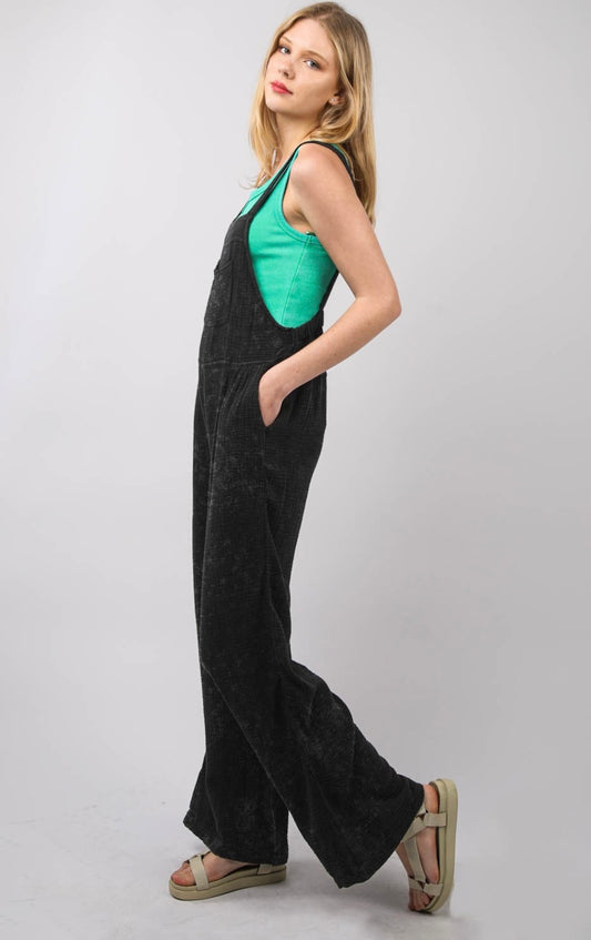 Washed Gauze Casual Jumpsuit