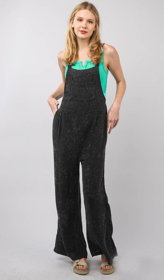 Washed Gauze Casual Jumpsuit