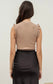 Ruffle Sleeveless Sweater Knit Top
