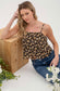 Floral Print Plisse Cami Top