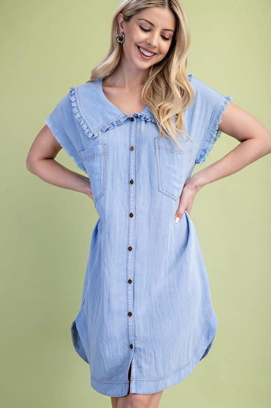 Collar shirt dress