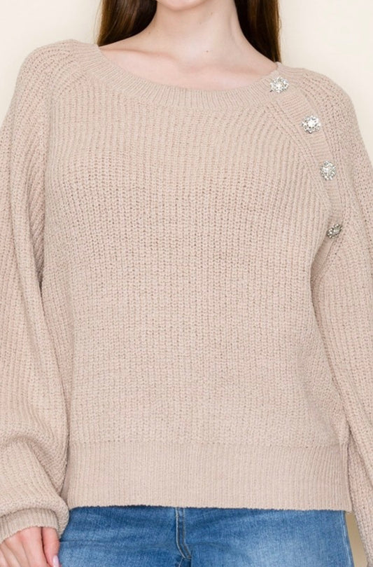 Long Sleeve Detailed Sleeve Sweater