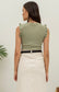 Ruffle Sleeveless Sweater Knit Top