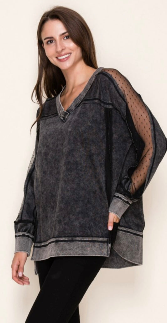 Mesh Long Sleeve Top