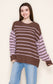 Pink and Brown Striped Sweater