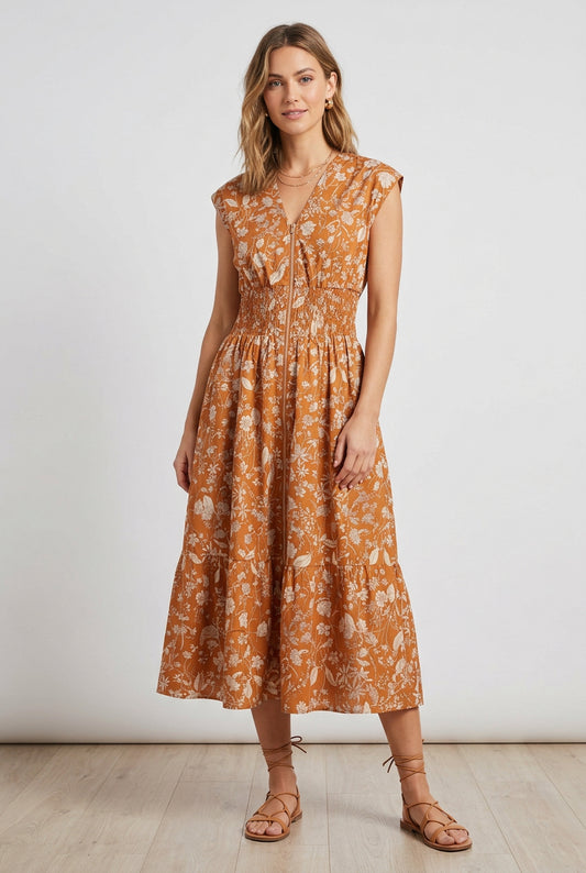Front Zip Midi Dress