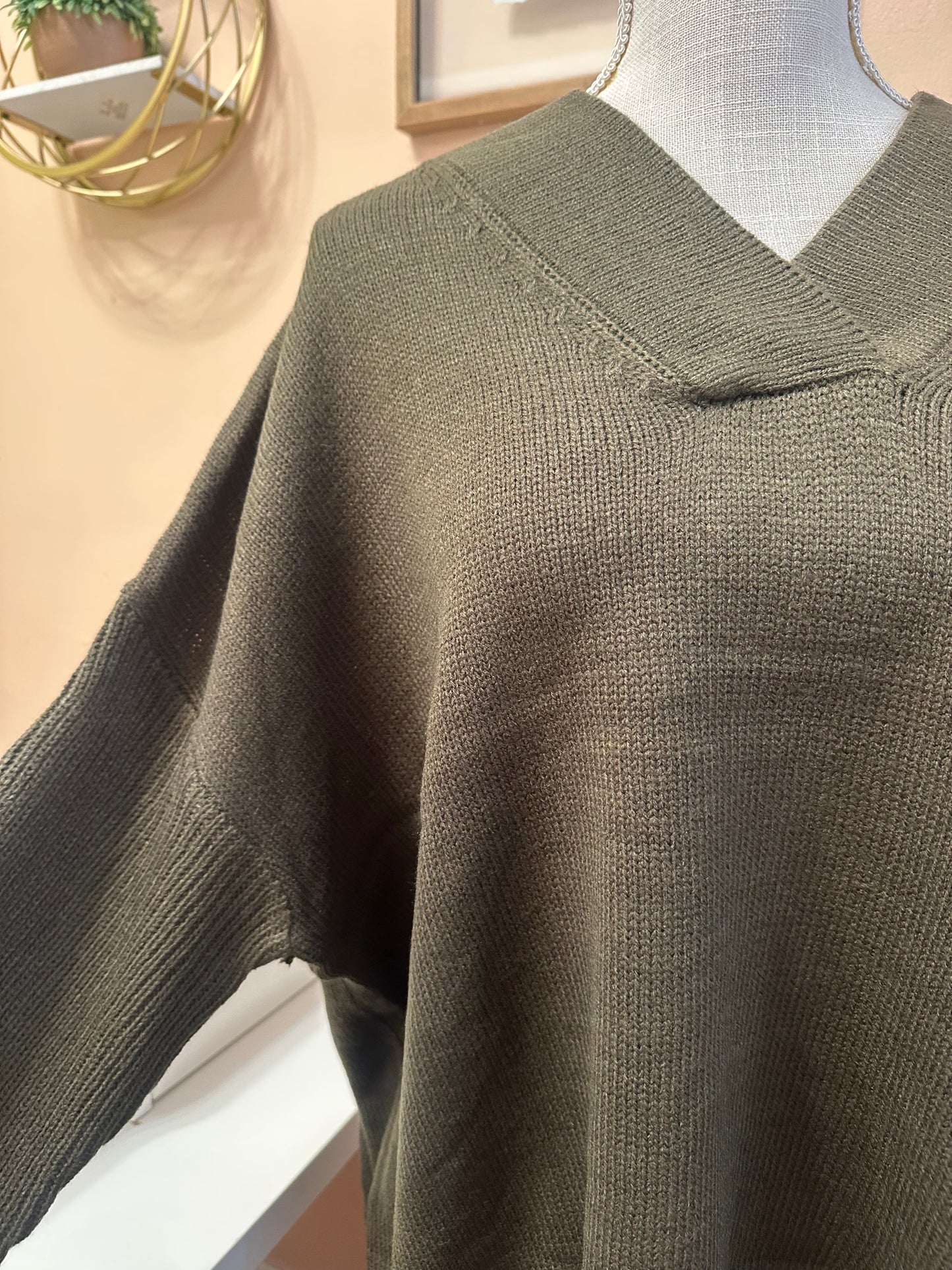 Olive VNeck Sweater